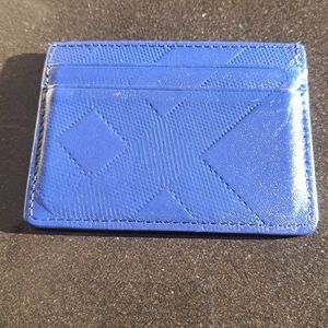 Burberry blue card holder wallet